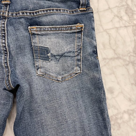 Polo Ralph Lauren Girls Blue Waverly Straight Star Patch Raw Hem Jeans Size 12 - Picture 7 of 8